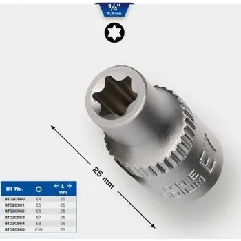 Brilliant Tools BT020960 Nástrčný ořech Torx-E 1/4", E4
