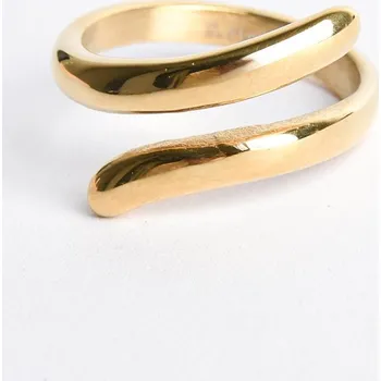 Prsten OTEVŘENÝ ZLATÝ PRSTEN SPIRÁLA PECA del SOL