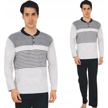 Pánské pyžamo Pánské pyžamo s dlouhým rukávem Rimoli bavlněné bavlna velikost 2XL