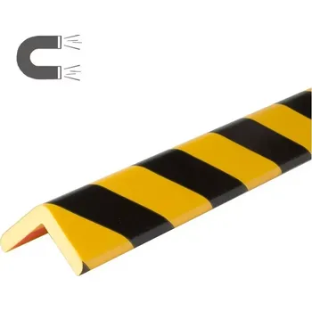 Dětská zábrana Černo-žlutá pěnová magnetická ochrana rohů zdí, stěn typ H+ - 100 x 6,3 x 6,3 cm