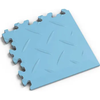 vinylová podlaha Modrý PVC vinylový rohový nájezd Fortelock Industry 2016 (diamant) - 14 x 14 x 0,7 cm