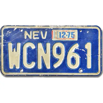 Plechová cedule Americká SPZ Nevada 1975 Blue WCN961