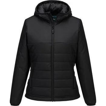 pracovní bunda PORTWEST Bunda S613 Professional Women's Hooded Insulated Baffle, dámská POR-S613BKRXS Černá XS