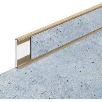 soklová lišta PVC vinylová soklová podlahová lišta Fortelock Business Tornes urane C010 beige - 200 x 5,8 x 1,2 cm