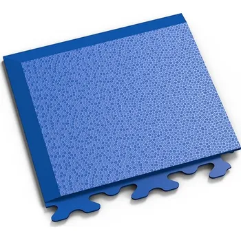 vinylová podlaha Modrý PVC vinylový rohový nájezd "typ A" Fortelock Invisible 2036 (hadí kůže) - 14,5 x 14,5 x 0,67 cm