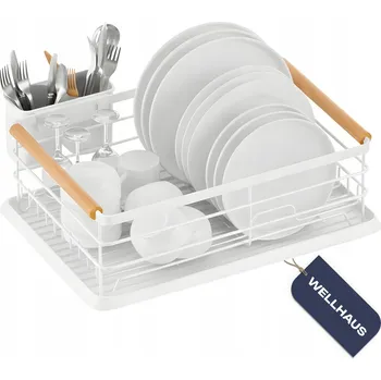 Odkapávač na nádobí ODKAPÁVAČ NA NÁDOBÍ, SUŠÁK NA TALÍŘE A PŘÍBORY WELLHAUS XL KOVOVÝ, PROSTORNÝ