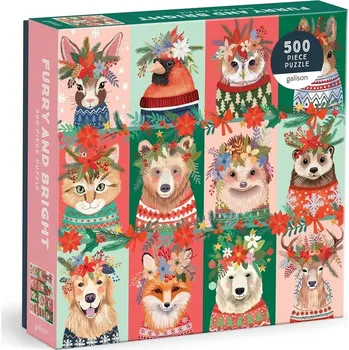 Puzzle Vánoční chlupáči – puzzle 500 dílků GALISON
