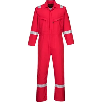 montérky PORTWEST Kombinéza Araflame Silver AF73, nehořlavá POR-AF73RER42 Červená 42