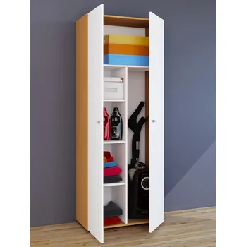 Koupelnový nábytek VCM Úklidová skříňka Vandol Il s dvířky, buk 486476