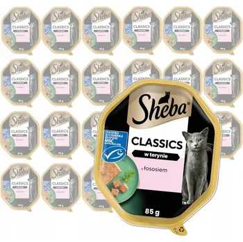 Krmivo pro kočku Vlhké Krmivo SHEBA Classics 22x85g Lososová Paštika