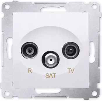 Elektrická zásuvka Kontakt Simon 54 anténní zásuvka pro TV, R-TV-SAT DASK.01/11 bílá