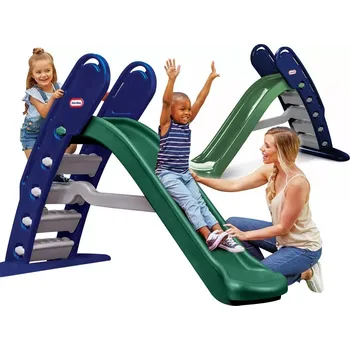 skluzavka dětská skluzavka little tikes giant slide jungle 180 cm – modro‑zelená
