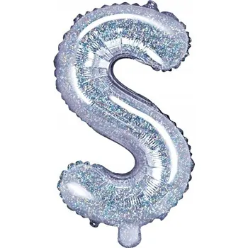Balónek Fóliový balónek písmeno S holografický 35 cm