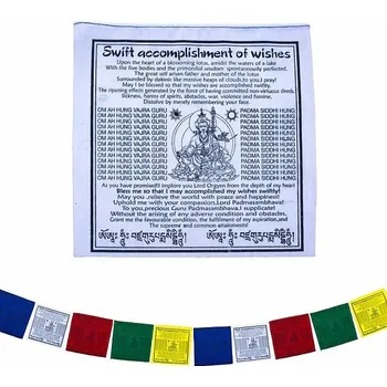 Tibetské modlitební praporky Guru rinpočhe 10 ks délka cca 210 cm