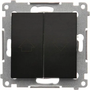 vypínač Žaluziový vypínač Kontakt-simon pod omítku, černý matný, dvojitý