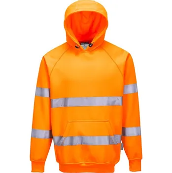 pracovní mikina PORTWEST Mikina Hi-Vis s kapucí B304, reflexní POR-B304ORRM M Oranžová