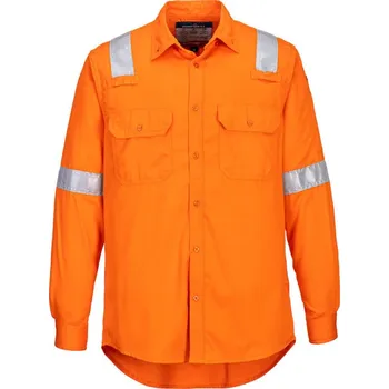 Pánská košile PORTWEST Košile FR FR720, antistatická, dlouhý rukáv POR-FR720ORRS S Oranžová