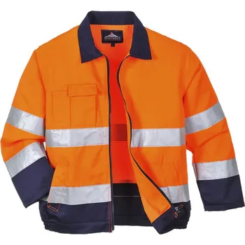 pracovní bunda PORTWEST Bunda Madrid Hi-Vis TX70, reflexní POR-TX70ONRXL XL Oranžová/navy