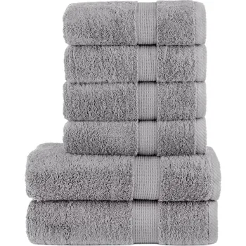 Utěrka 6dílná sada ručníků Premium SOLUND šedá 600 g/m² - 8721012152014