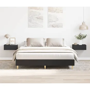 Postel Rám postele bez matrace černý 140x200 cm Dřevěné konstrukce - 8721158757098