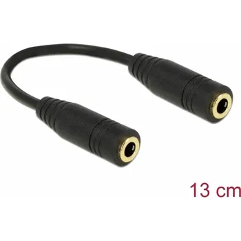 Elektrická zásuvka Delock 65896 65896 audio prodlužovací kabel [1x jack zásuvka 3,5 mm - 1x jack zásuvka 3,5 mm] černá