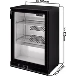 G.Gastro Chladicí barové stoly na nápoje 140L - 1 skleněné dveře