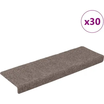 Nášlap na schod Schodové rohože samolepicí 30 ks 65 x 21 x 4 cm béžové s obdélníkovým okrajem - 8721288458193