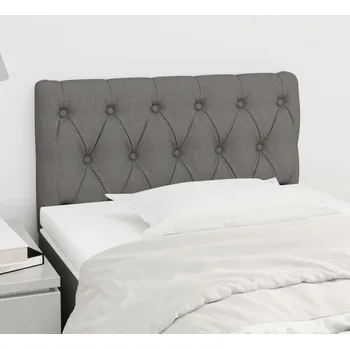 Čelo postele tmavě šedé 80 x 7 x 78/88 cm textil - 8720287151432