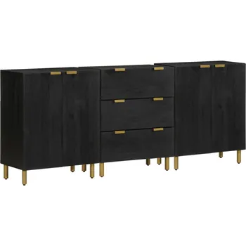 Příborník do zásuvky 3dílný příborník černý kompozitní dřevo - 8721158407726