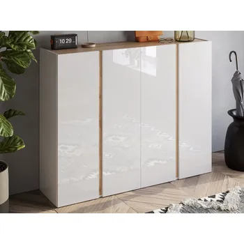 Botník Botník do předsíně FRAME (typ 409089-44K) bílý lesk/dub Cadiz