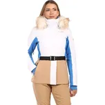 Dámská lyžařská bunda KILPI CARRIE 42 Bílá, Světle modrá, Hnědá