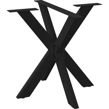 Konferenční stolek vidaXL Noha jídelního stolu ve tvaru pavouka 85 x 85 x (72-73) cm ocel [4013121] Barva: Černá