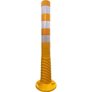 Plotový sloupek Flomat Žlutý plastový parkovací ochranný sloupek - 8,1 x 75 cm