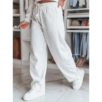 Dámské kalhoty teplákové wide leg DRESMOOD UY2685 Barva: Světle Šedá, Velikost: ONE SIZE