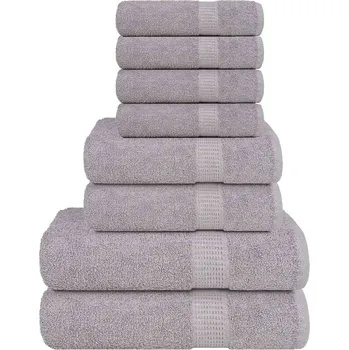 Utěrka 8dílná sada ručníků šedá 360 g/m² 100% bavlna - 8721012147096