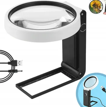 Lupa LUPA SKLO PRO ČTENÍ S LED PODSVÍCENÍM 10x 25x 110 mm