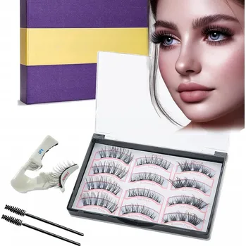 Umělé řasy Magnetické Řasy Bez Lepidla Přirozený Vzhled + Aplikátor 6 Párů