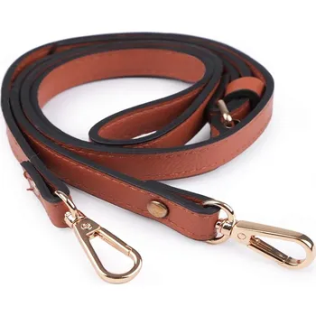 Kabelka Dlouhý koženkový popruh / ucho s karabinami na kabelku - 7 černá černý nikl