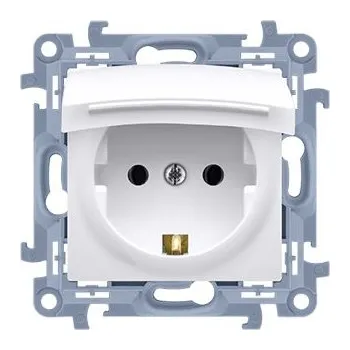 Elektrická zásuvka Simon 10 Zásuvka Schuko IP44 bílá CGSZ1B.01/11 Kontakt-Simon