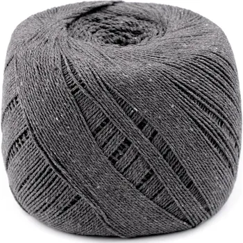 Příze Bavlněná příze macrame Ø1,5-2 mm rozčesávací, střední, 3 šedá
