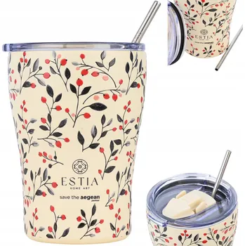 Termohrnek Termohrnek nepropustný termoska na kávu, čaj se slámkou 350 ml