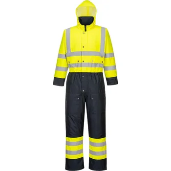 pracovní bunda PORTWEST Kombinéza Contrast S485 Hi-Vis, zateplená, nepromokavá, reflexní POR-S485YNR6XL Žlutá/navy 6XL
