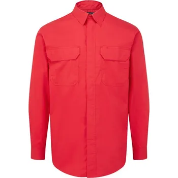 Pánská košile PORTWEST Košile Bizflame Plus FR69, dlouhý rukáv POR-FR69RERXXXL 3XL Červená