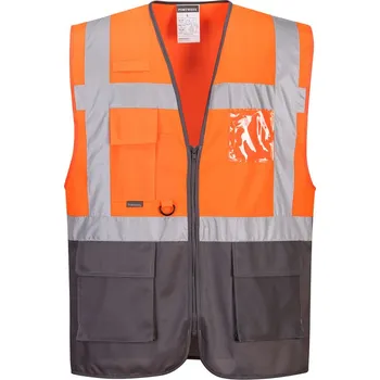 pracovní vesta PORTWEST Vesta Warsaw Executive C476, reflexní POR-C476RNRXS XS Červená/navy