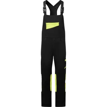 montérky PORTWEST Kalhoty CD850 WX2 s laclem, Eco Stretch Bib and Brace POR-CD850KYRS S Černá/žlutá