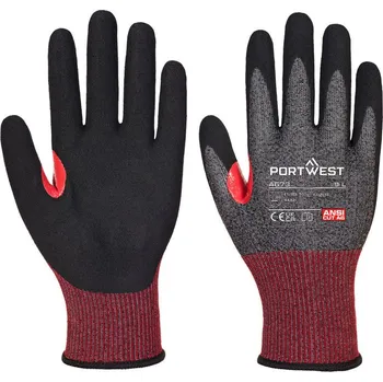 Pracovní rukavice PORTWEST Rukavice A673 - CT200 VHR18, nitrilové, neprořezné POR-A673K8RXXL 2XL Černá
