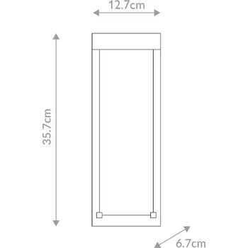 Venkovní osvětlení Quintiesse LED venkovní nástěnné svítidlo KABO, černé, výška 36 cm, kov, IP44 černá strukturovaná LED 6 W celkem - Doprava zdarma