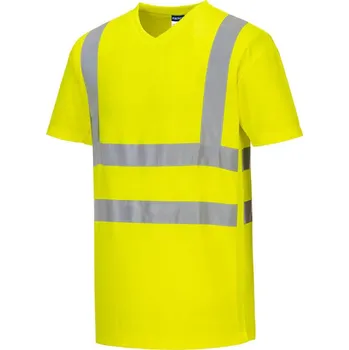 pracovní tričko PORTWEST Tričko S179 s výstřihem do V a síťovinou, krátký rukáv, reflexní POR-S179YER4XL Žlutá 4XL