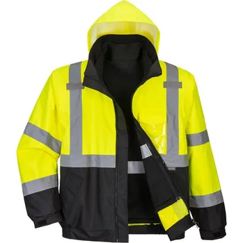 pracovní bunda PORTWEST Bunda bomber Premium S365 Hi-Vis 3v1, reflexní POR-S365YBR5XL Žlutá/černá 5XL