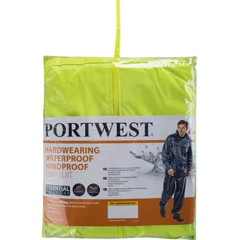 PORTWEST Oděv do deště Essentials L440, dvoudílný, blůza s kalhoty do pasu POR-L440YERM M Žlutá